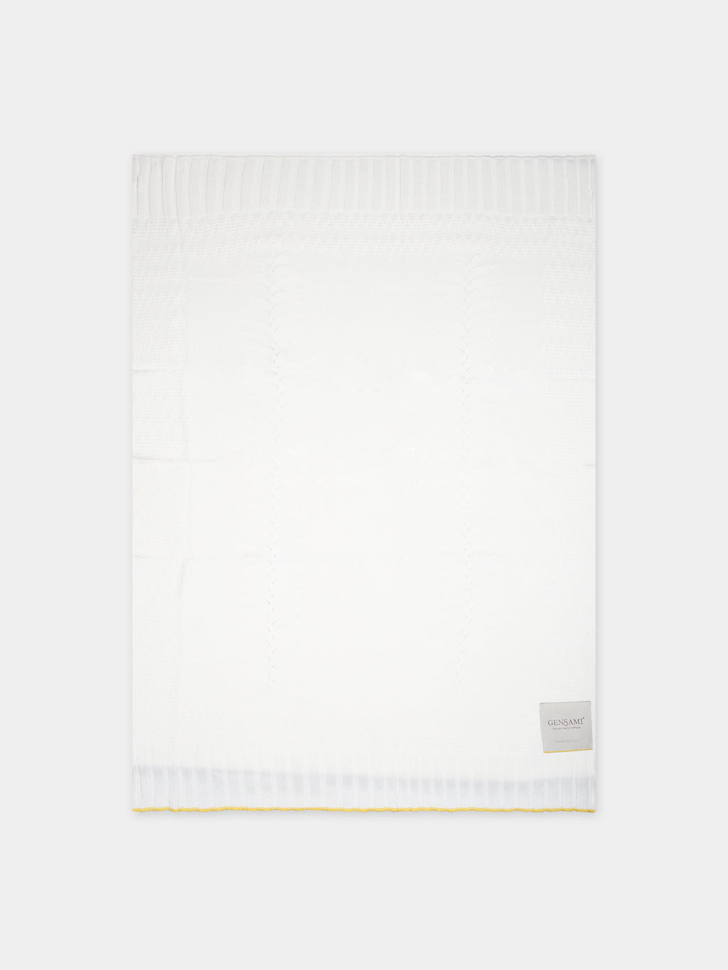 White blanket for babykids with logo
